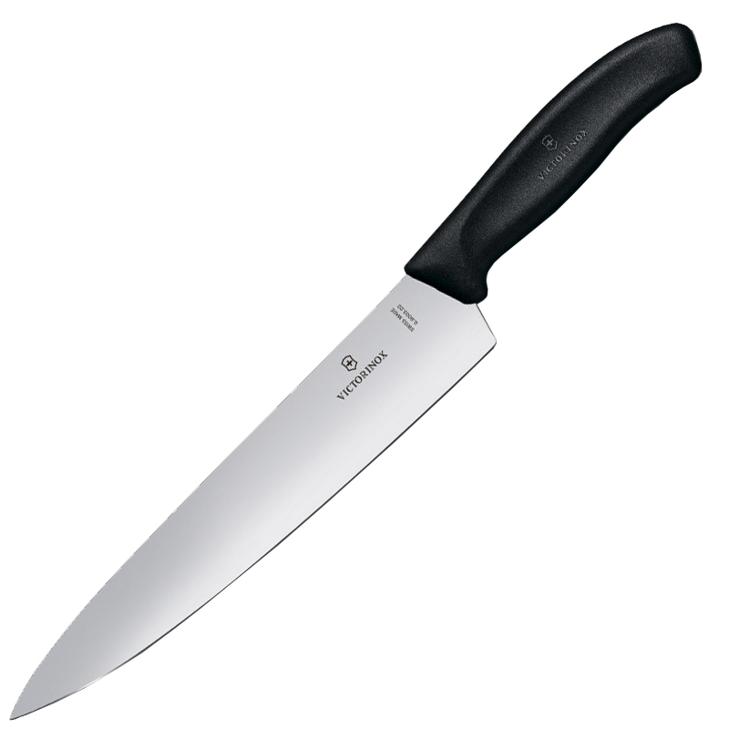 

Нож кухонный, бытовой Victorinox SwissClassic Carving (лезвие: 220мм), черный 6.8003.22