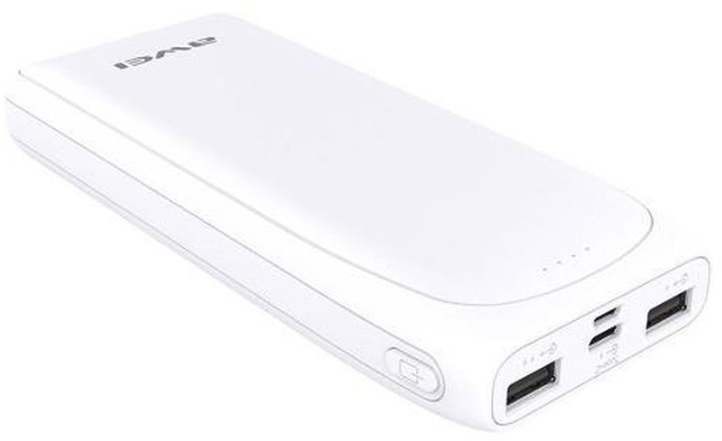

Портативная батарея AWEI P66K Power Bank 20000mAh Li-Polimer White
