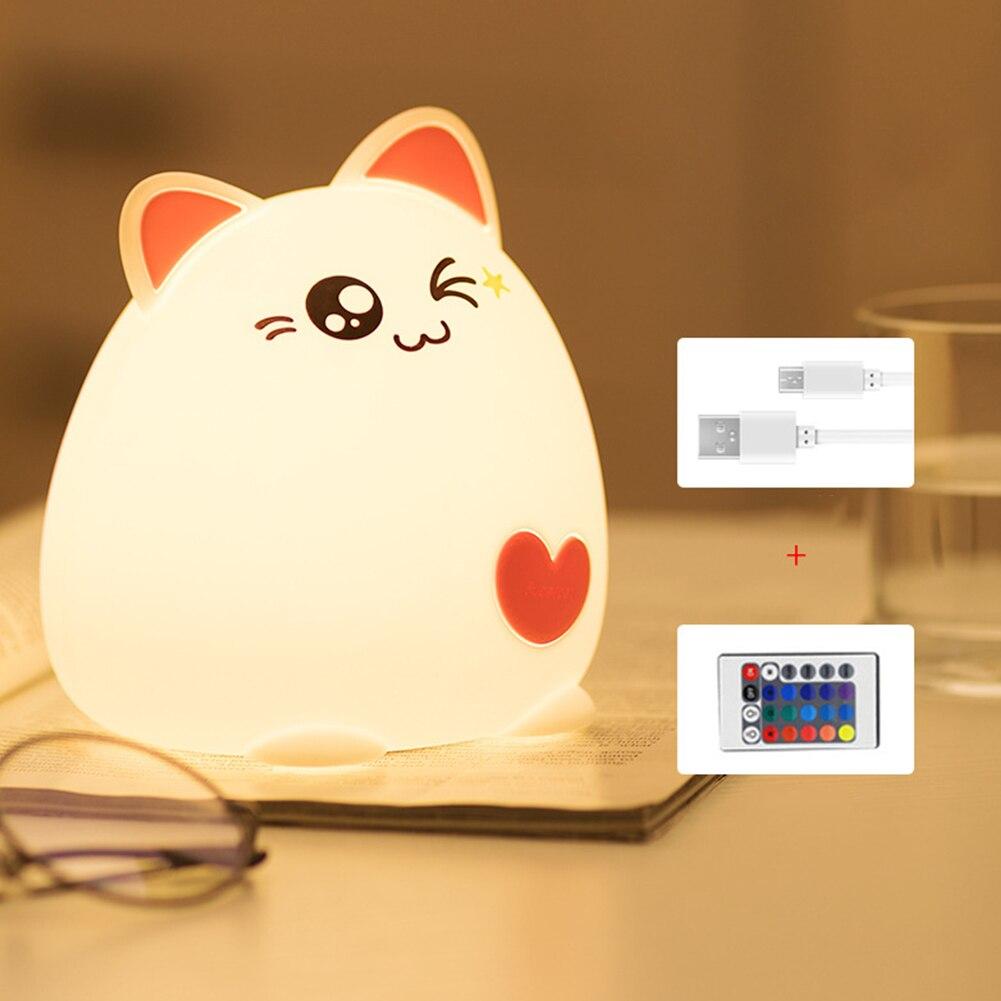 

Силиконовый ночник «Super Cat» 3DTOYSLAMP розовый с пультом ДУ, 16 цветов свечения