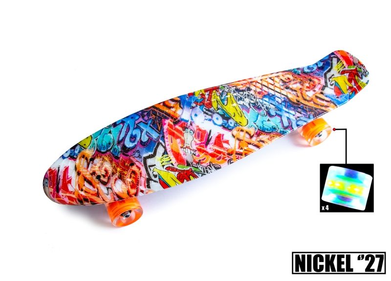

Пенниборд Nickel Graffiti 27" Светящиеся колеса