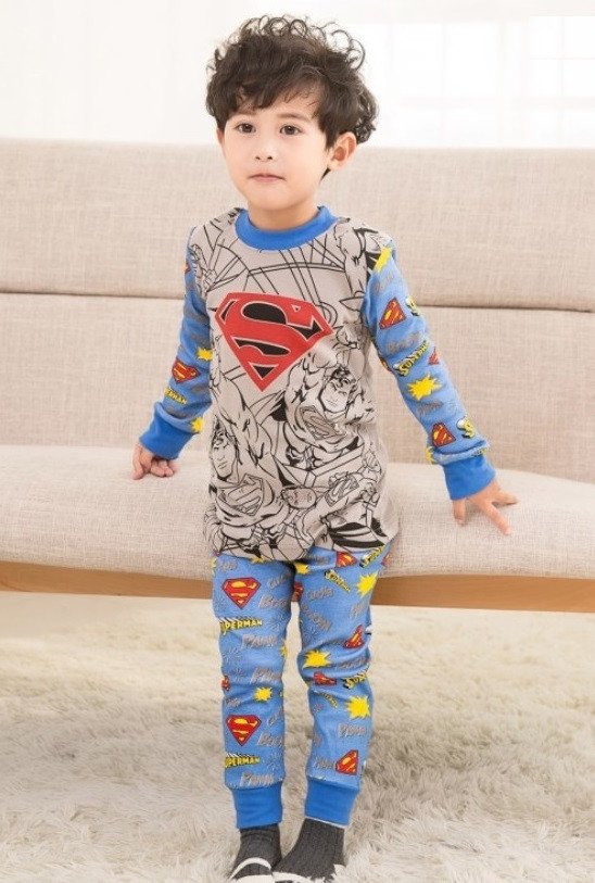 

Пижама Superman Baby zfbozs для мальчика 100 см Синяя с серым 16986