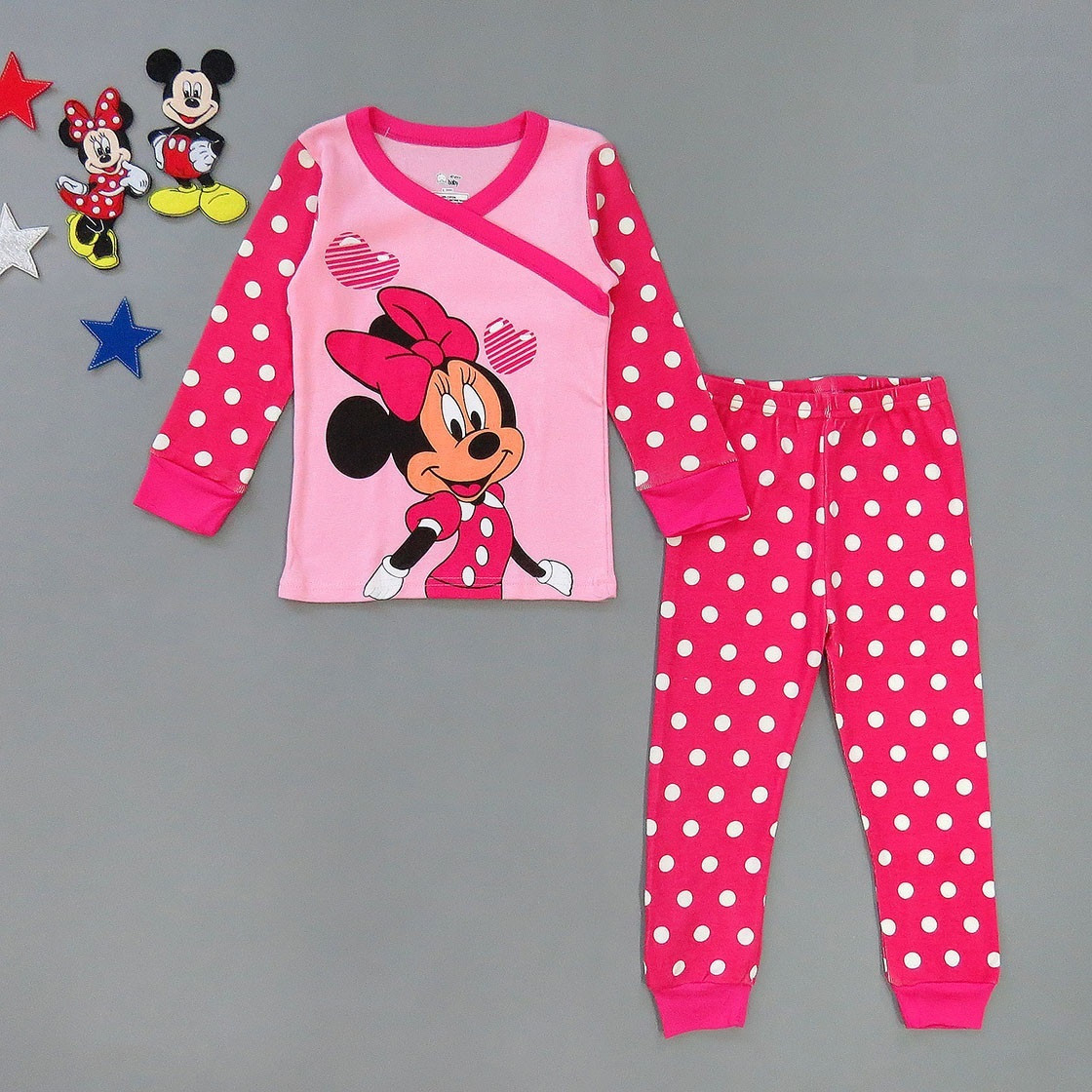 

Пижама Minnie Mouse HKfabeao baby для девочки 120 см Розовая 16939
