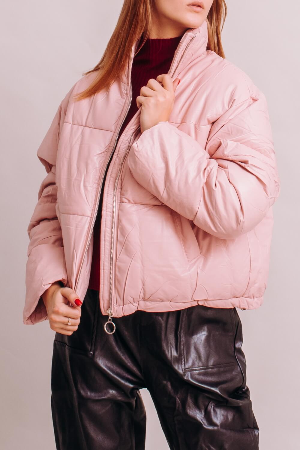 

Куртка з екошкіри Tayishe Tay74 XL рожева (03020095/XL рожева)