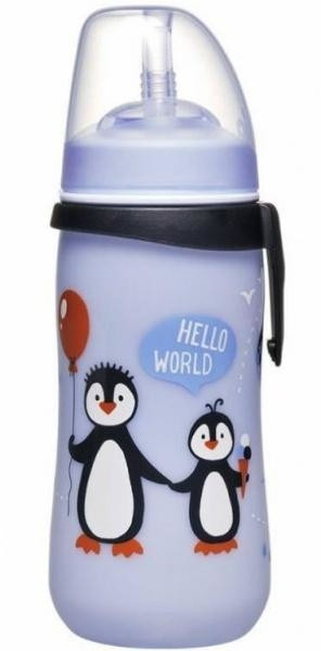 

Поильник с трубочкой Nip Straw Cup Пингвинчики, 330 мл, светло-голубой (35067)