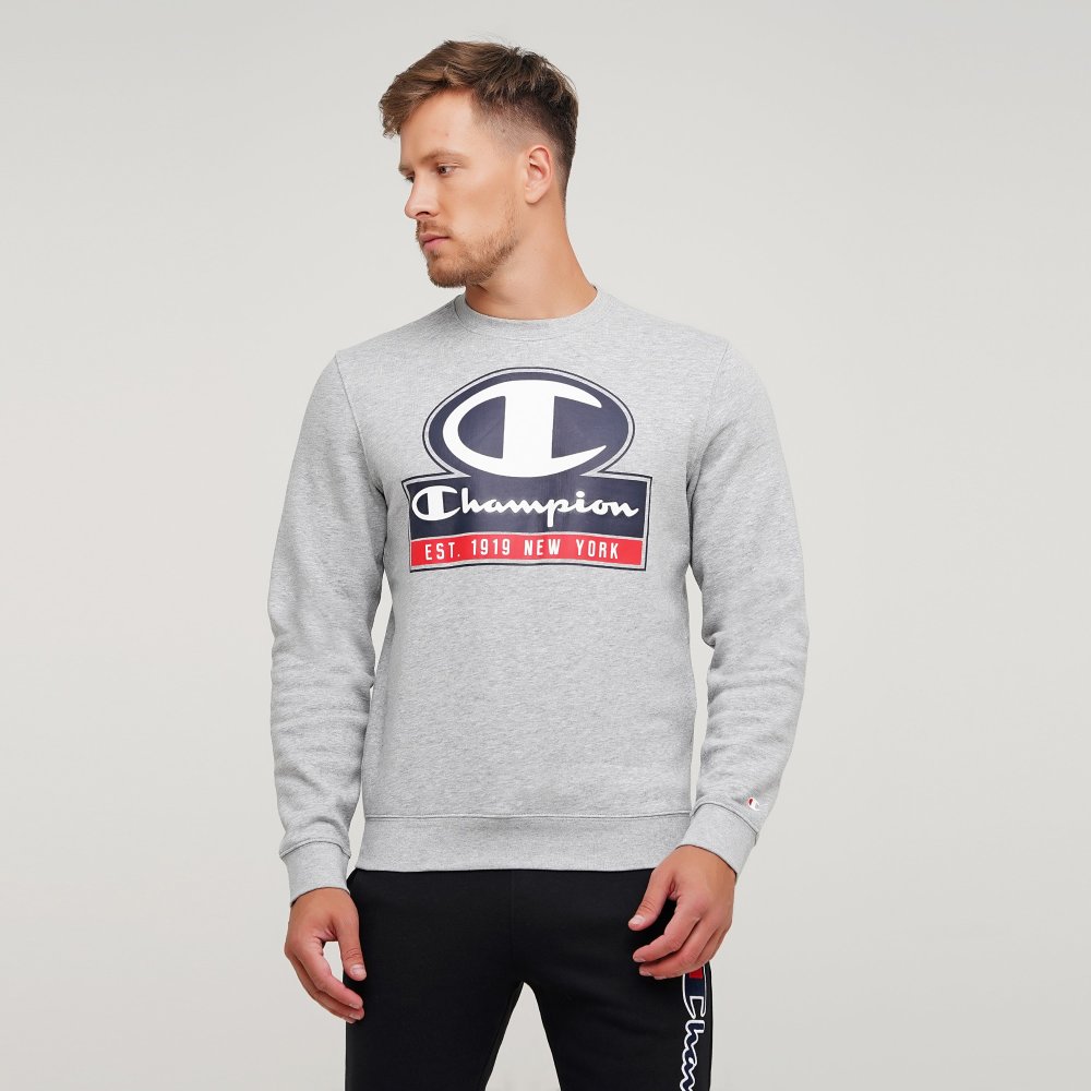 

Мужской свитшот Champion Crewneck Sweatshirt Серый 42 (cha214822-OXGM)