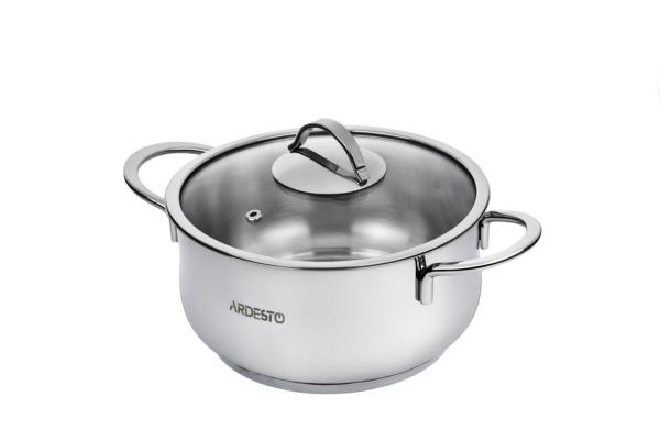 

Кастрюля Ardesto BLACK MARS, стеклянная крышка, 2.3 л