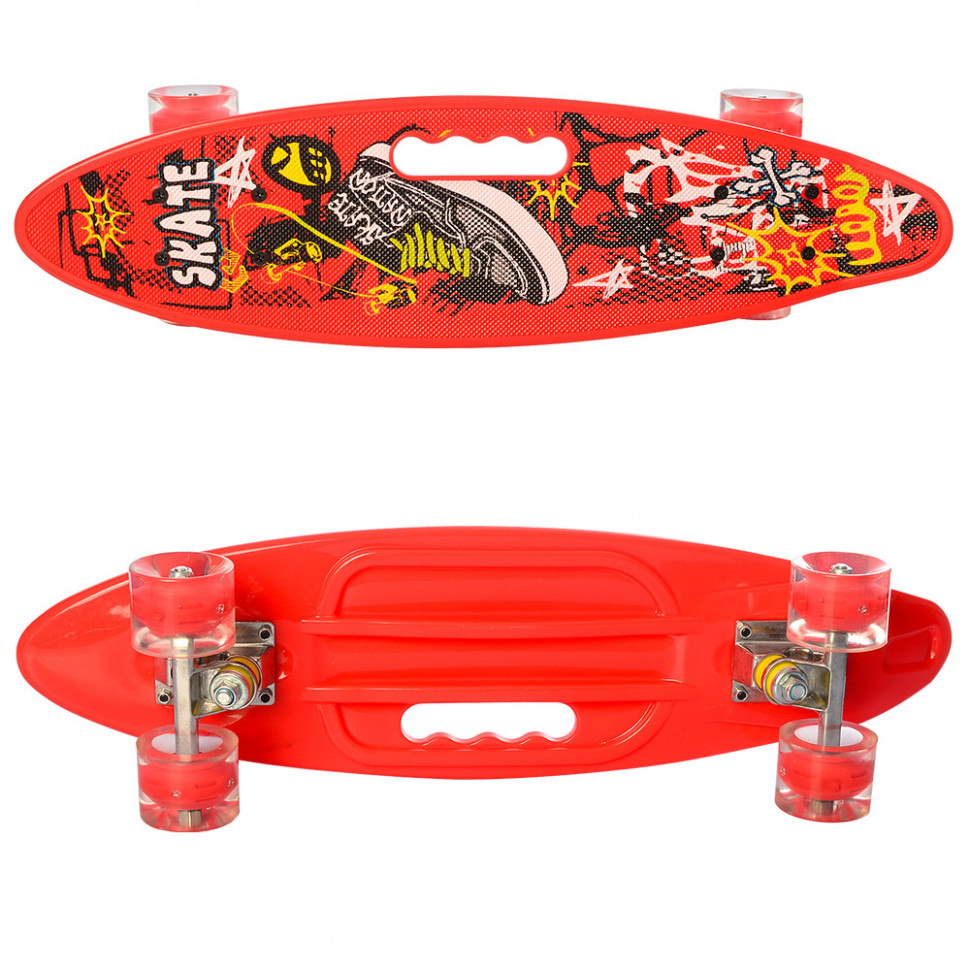 

Детский скейт пенни-борд со светящимися колесами MS 0461-2 (Red)