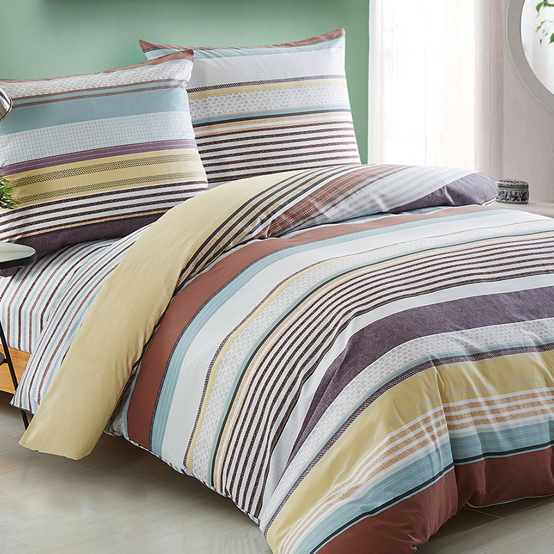 

Комплект постельного белья евро Elway 5050 Brown Stripes