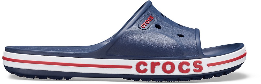 Акція на Чоловічі шльопанці для пляжу Crocs Jibbitz Bayaband Slide 205392-4CC-M8/W10 41-42 26 см Темно-сині з червоним від Rozetka