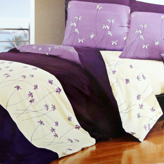 

Комплект постельного белья евро Elway 029 Purple Flowers