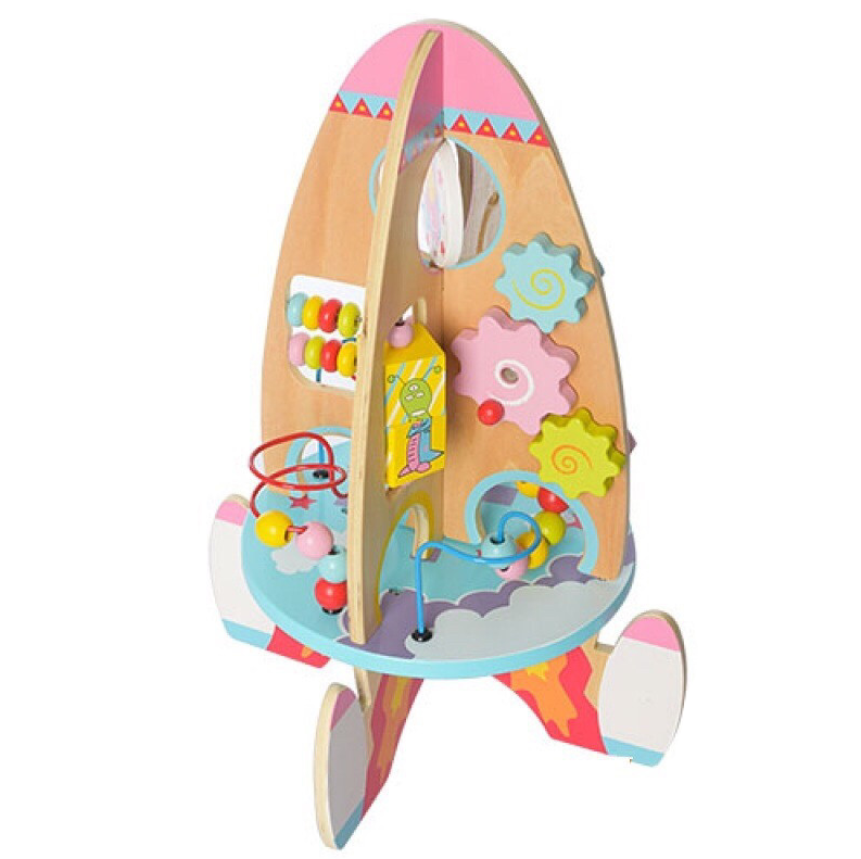 

Развивающая игрушка бизиборд Ракета Best Toys 1053 (23214) деревянная для детей