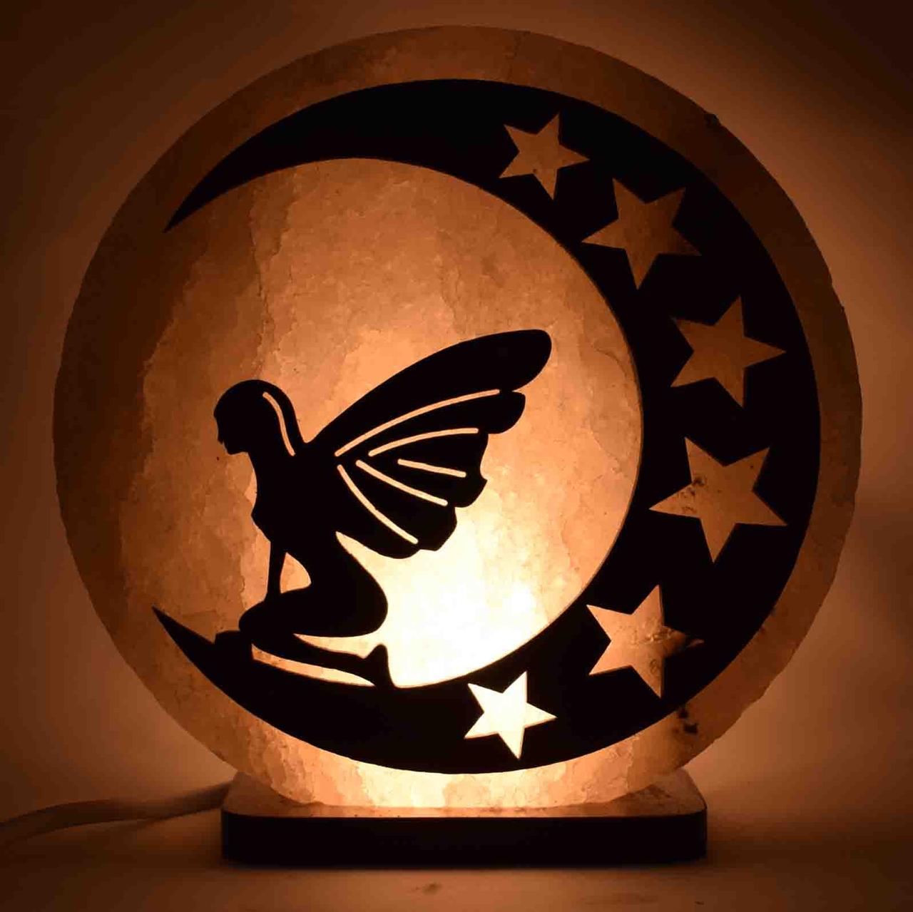 

Соляна лампа SaltLamp Фея на місяці 3-4 кг