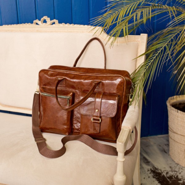 

Женская сумка кожаная LL №91351 brown