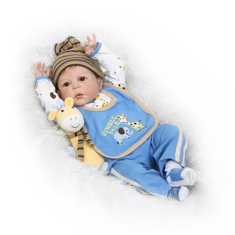 

Силиконовая кукла реборн мальчик Alysi 57cм. (RTYHY)