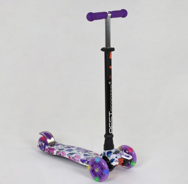 

Самокат Best Scooter MAXI Flowers А 25464 /779-1319 Black / Purple (779-1319)