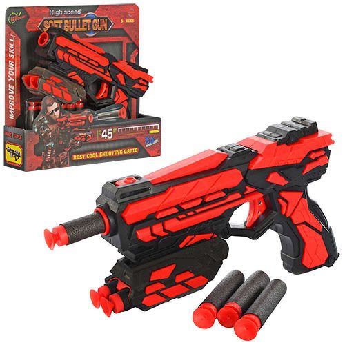 

Пистолет "Soft bullet gun" с поролоновыми пулями FJ801 (15-129317)