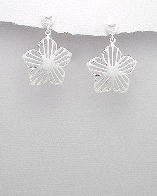 

Серьги из серебра Цветок, 11/54-706-13472/676