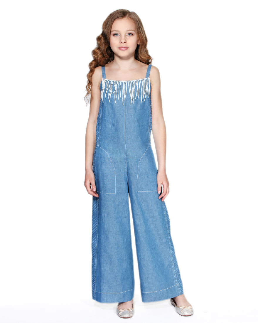 

Комбинезон для девочек Lukas Kids брючный 146 голубой(9133)