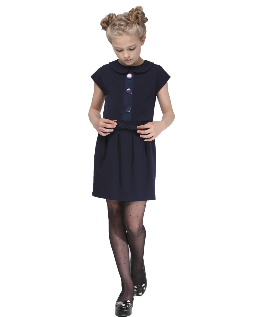 

Платье Lukas Kids с поясом и воротником 152 синее(2209с)