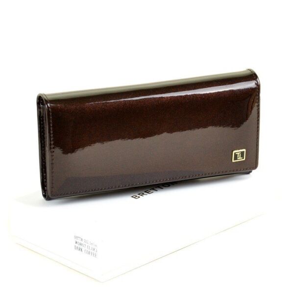 

Женский кожаный кошелек кофе Gold Bretton W0807 dark-coffee