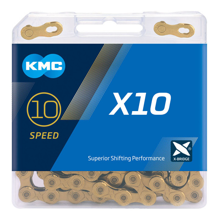 

Цепь велосипедная KMC X10 Gold 10 ск.