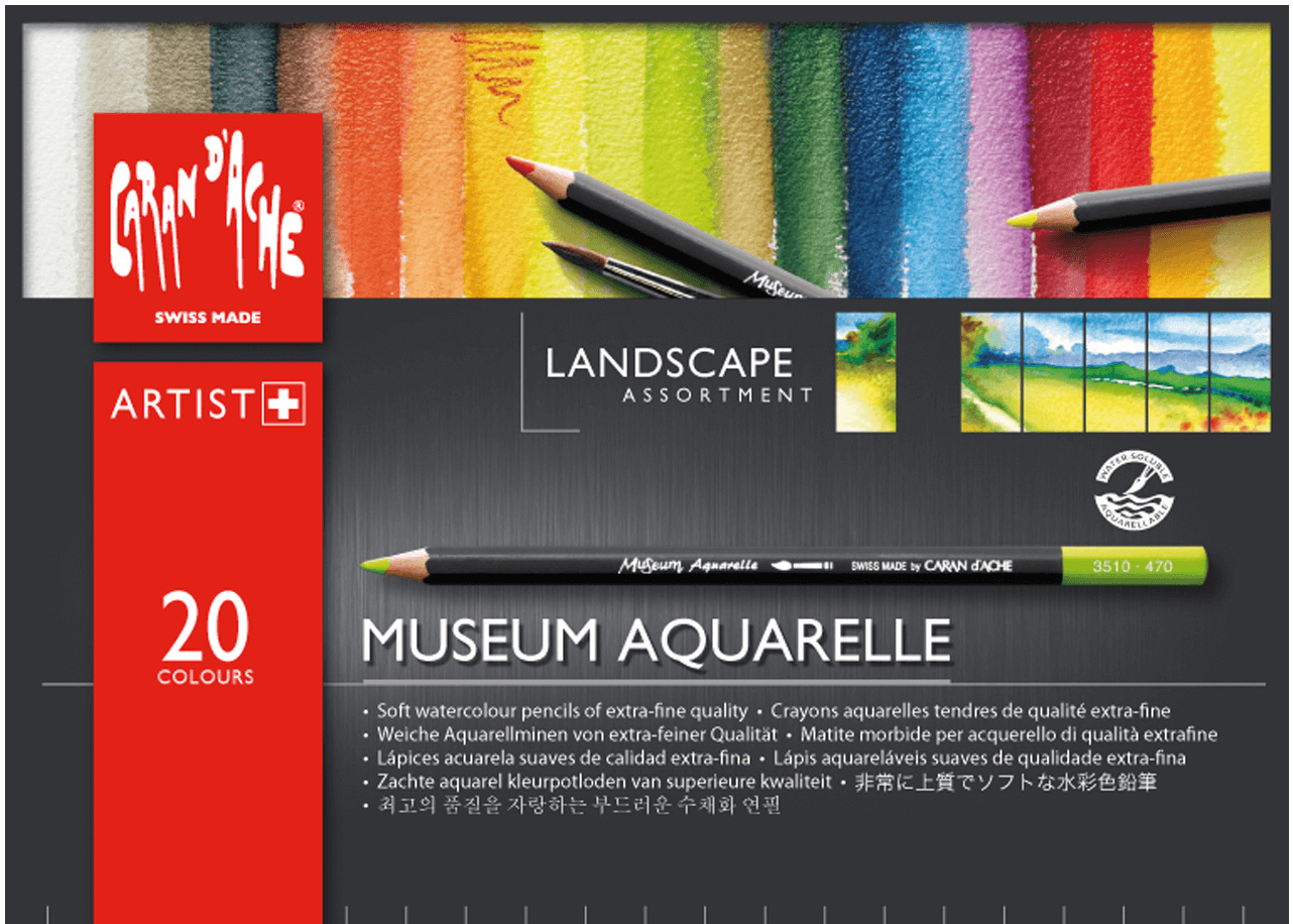 

Карандаши цветные акварельные Caran d'Ache Museum Aquarelle Landscape картонный бокс 20 цветов (7630002322034)
