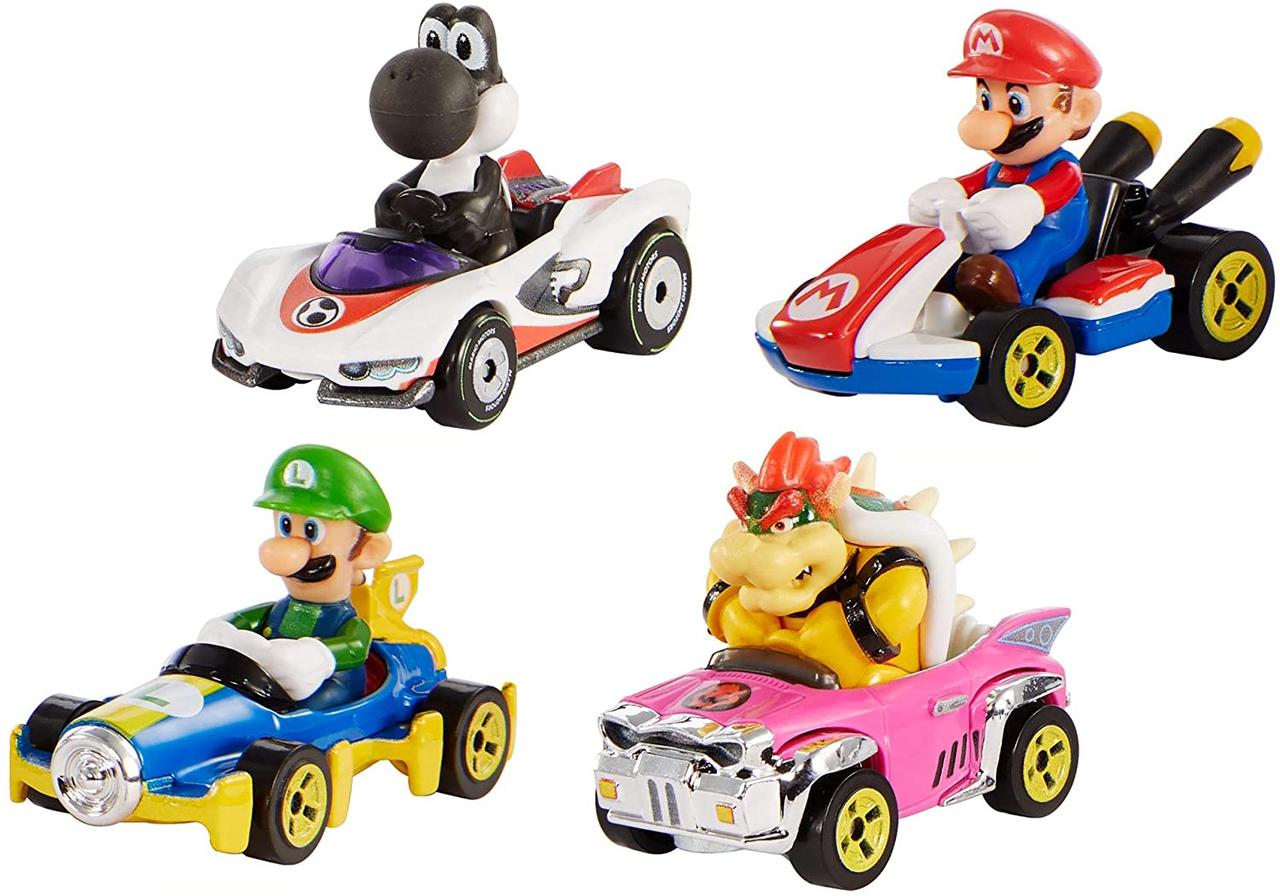 

Набор машинок Хот Вилс Марио Карт Hot Wheels Mario Kart Characters and Karts as Die-Cast Cars GLN53