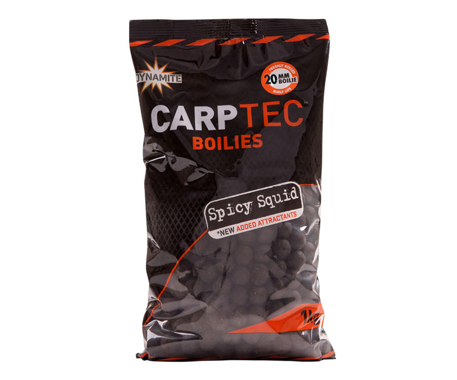 

Бойлы Dynamite Baits Spicy Squid CarpTec 20мм 1кг (арт.3838DY1182)