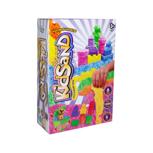 

Кинетический песок "KidSand" с формочками, 1000 г (рус) KS-04-12 (15-55816)