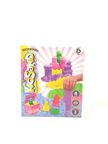 

Кинетический песок "KidSand" с формочками, 400 г (рус) KS-04-02 (15-53187)