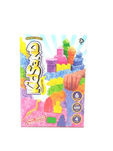 

Кинетический песок "KidSand" с формочками, 600 г (укр) KS-04-04U (15-53176)