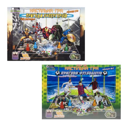 

Настольная игра 2 в 1 "Супергерои"/"Футболисты" RTN5691+5690+ (15-58637)