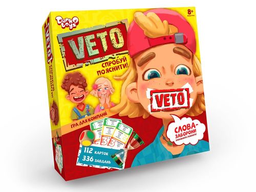

Карточная настольная игра "VETO", укр VETO-01-01U (15-142542)