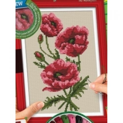 

Вышивка крестиком на канве "Cross Stitch: Маки" VKB-01-09 (15-45096)