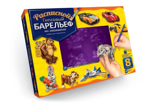 

Расписной гипсовый барельеф "Животные и транспорт", 8 фигур РГБ-07 (15-41073)