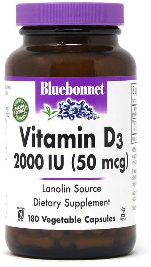 

Витамины Bluebonnet Nutrition Vitamin D3 2000 IU 180 капсул (4384302941)