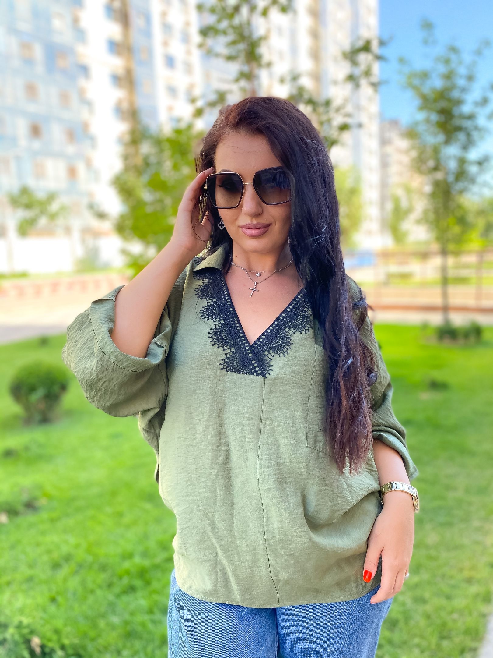 

Блуза DNKA с41492 42-44 Хаки