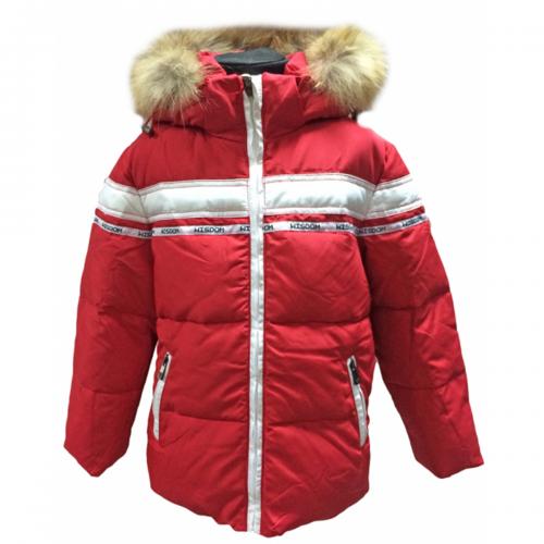 

Куртка зимняя с натуральным мехом Wisdom W938R 100 см красный