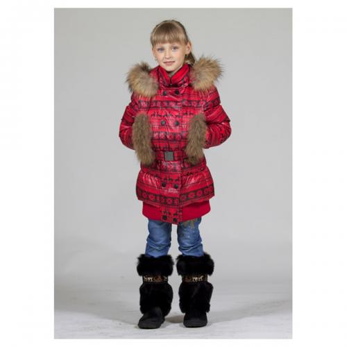 

Куртка зимняя с натуральным мехом Lisa Rella LR920red 160 см красный