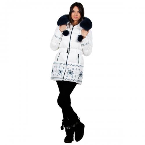 

Пальто зимнее с натуральным мехом Geldeen Fox GF208white 158 см белый