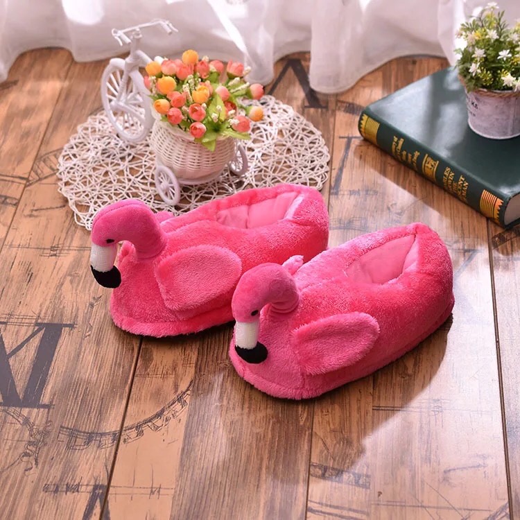 

Тапочки Kigurumi кигуруми фламинго малиновые женские, размер 36-39