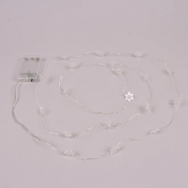 

Гирлянда LED акриловая Снежинки теплый свет 20 светодиодов 2 м 40813 (BAM02953)