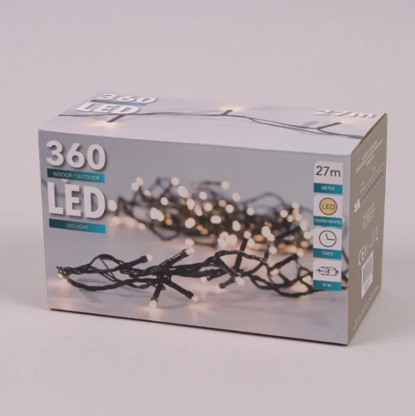 

Гирлянда LED теплый свет 360 диодов 27 м 40833 (BAM02941)