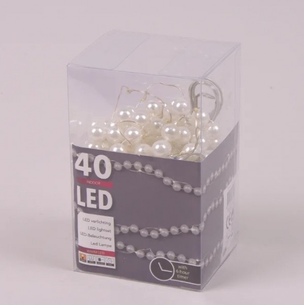 

Гирлянда LED Жемчужины теплый свет 40 светодиодов 1,8 м 45011 (BAM02904)