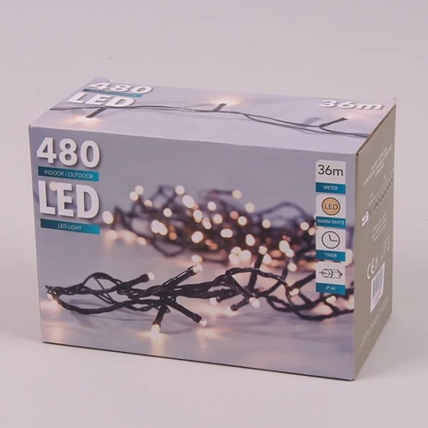 

Гирлянда LED теплый свет 480 диодов 36 м 45002 (BAM02903)