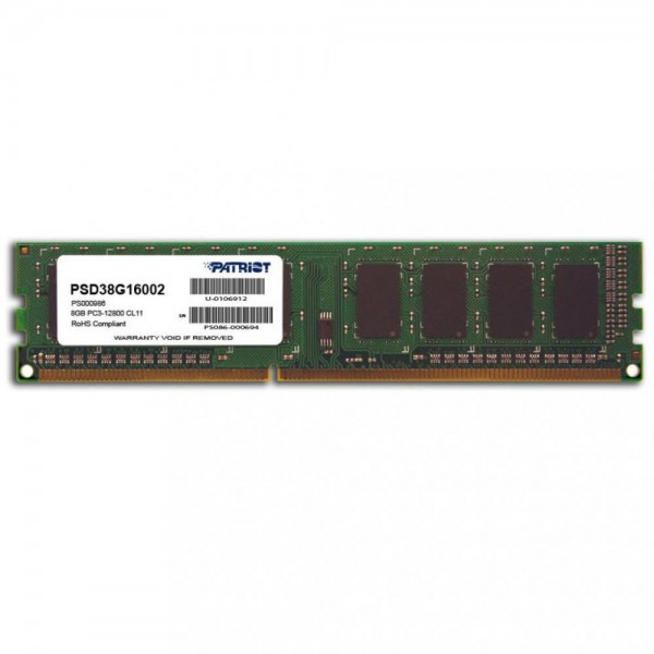 

Модуль памяти PATRIOT DDR3 8G 1600Mhz (PSD38G16002) (F00224733)