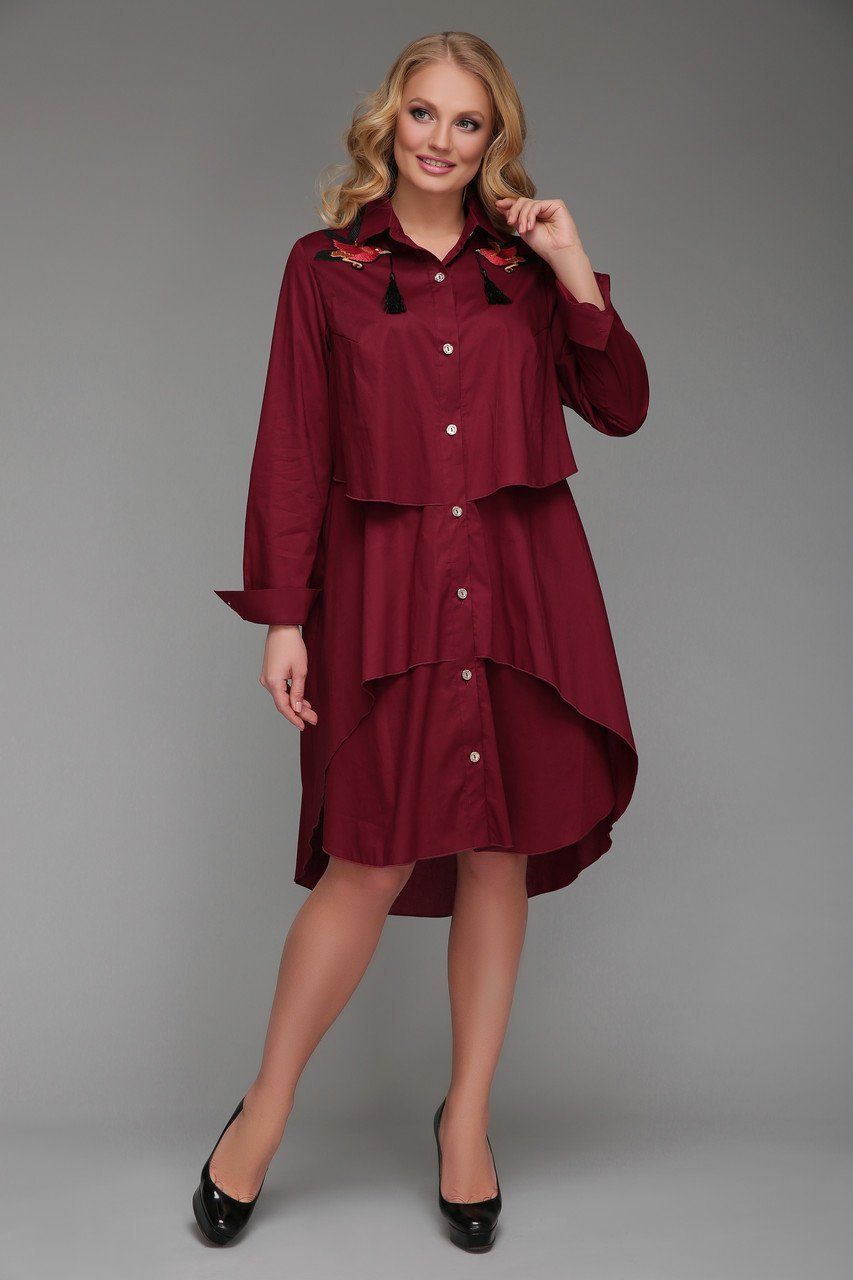 

Платье Maximoda ЕVL1180/бордо - бордовый, Платье Maximoda ЕVL1180/бордо 54-56 бордовый