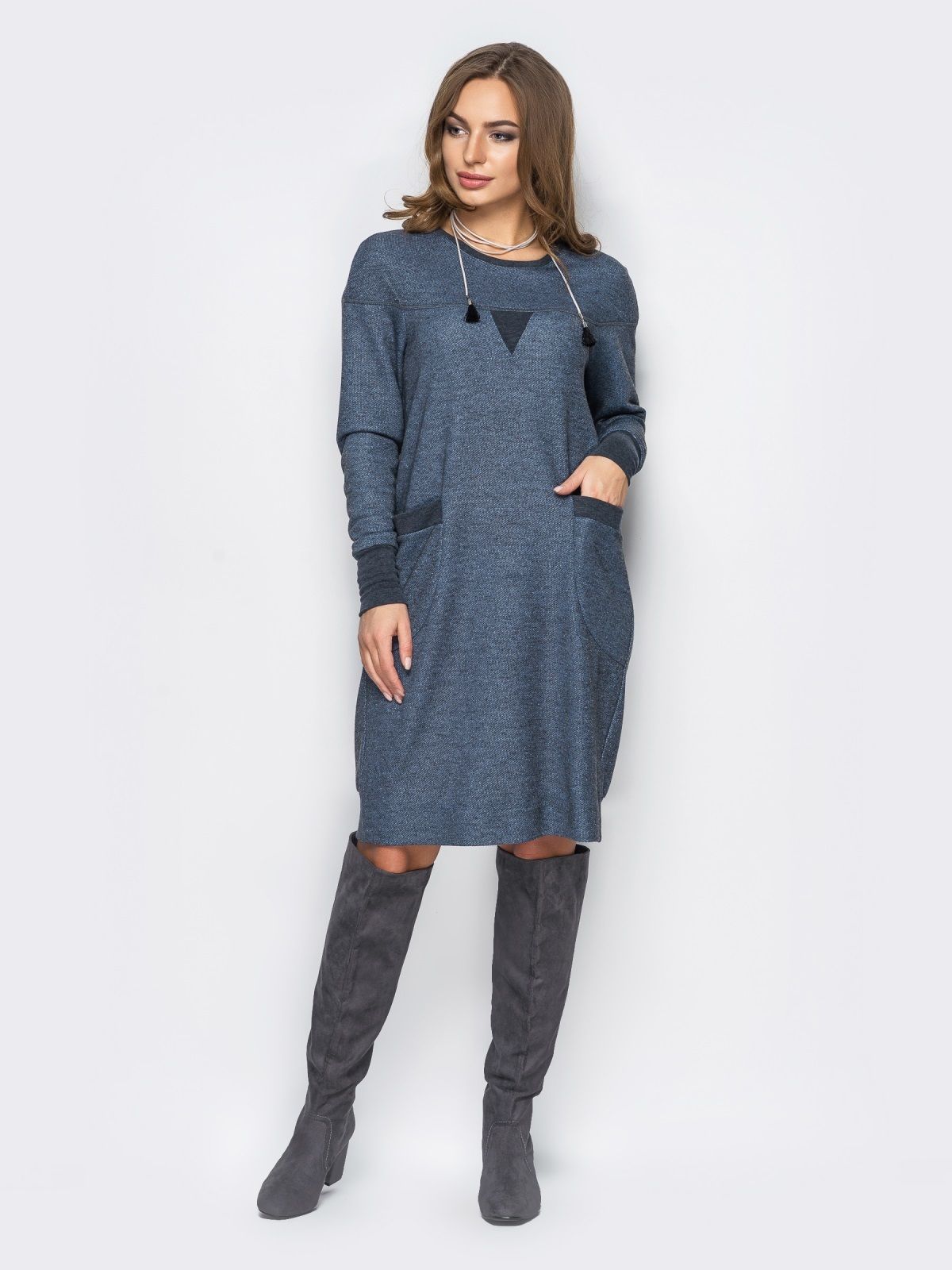 

Платье Maximoda ЕМО43147  синий, Платье Maximoda ЕМО43147 50 синий