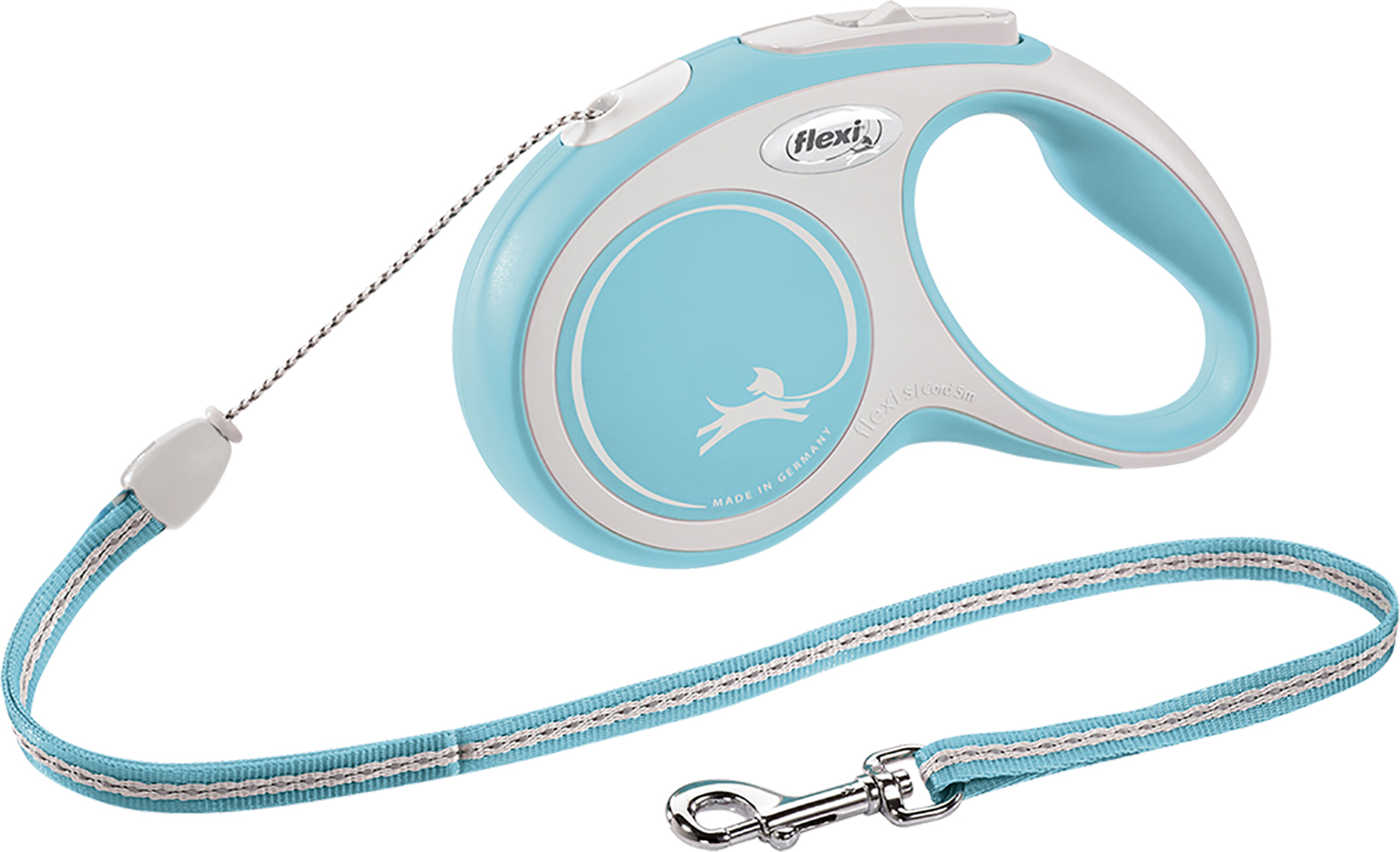 

Поводок-рулетка Flexi New Comfort S трос 5 м Голубой