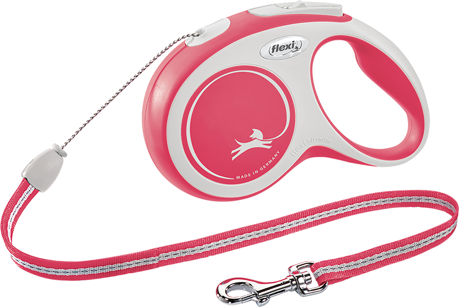 

Поводок-рулетка Flexi New Comfort S трос 8 м Красный